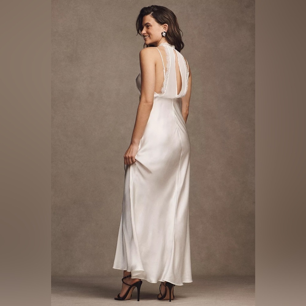 BHLDN New with Tags Clarice Halter Size Medium Elegant White Sleeveless Dress